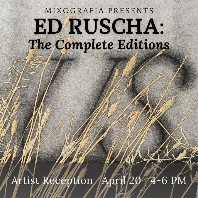 Announcement: Artist Reception for Ed Ruscha: The Complete Editions, April 20th 4-6 PM